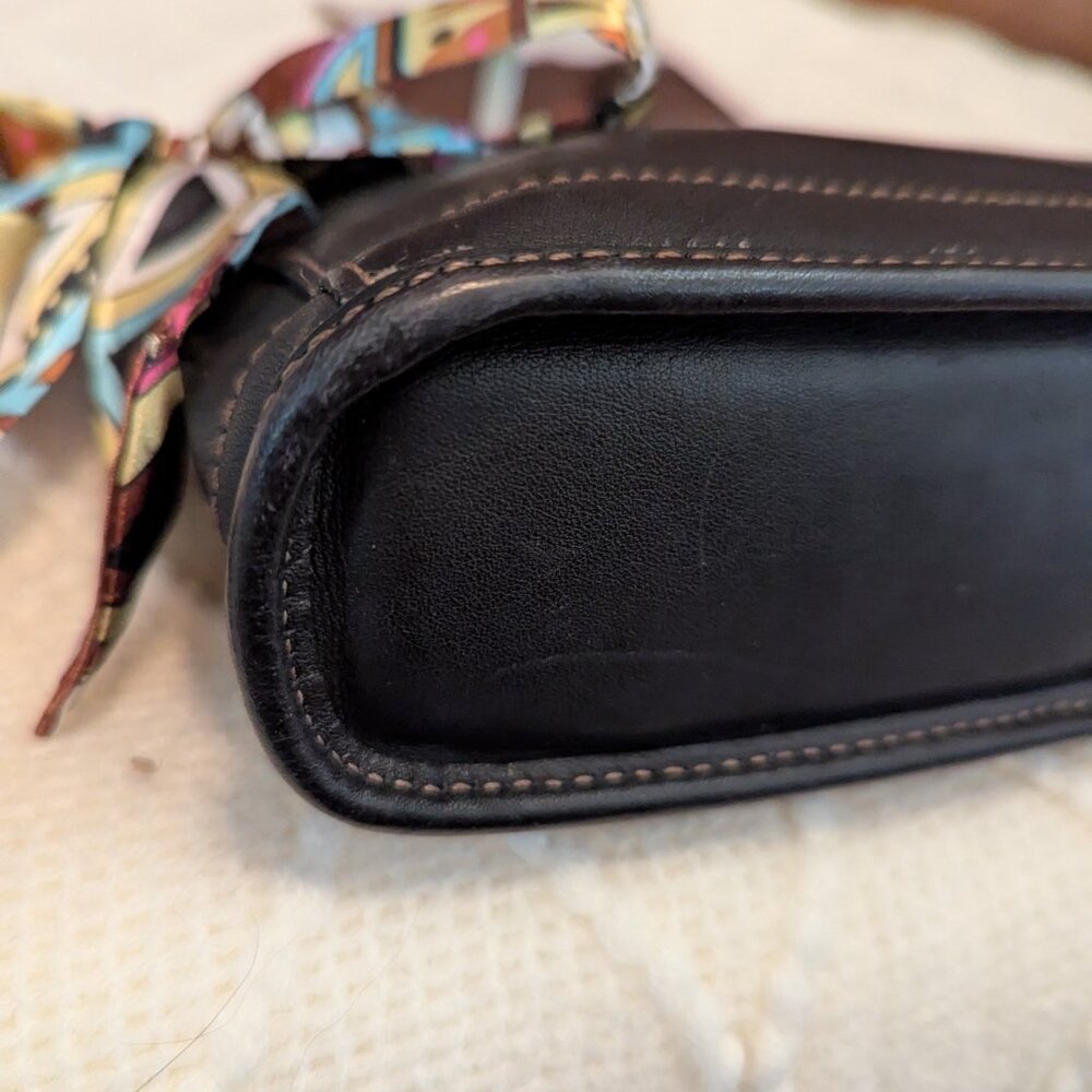 COACH vintage 9311 mini black leather bag baguette - Picture 8 of 11